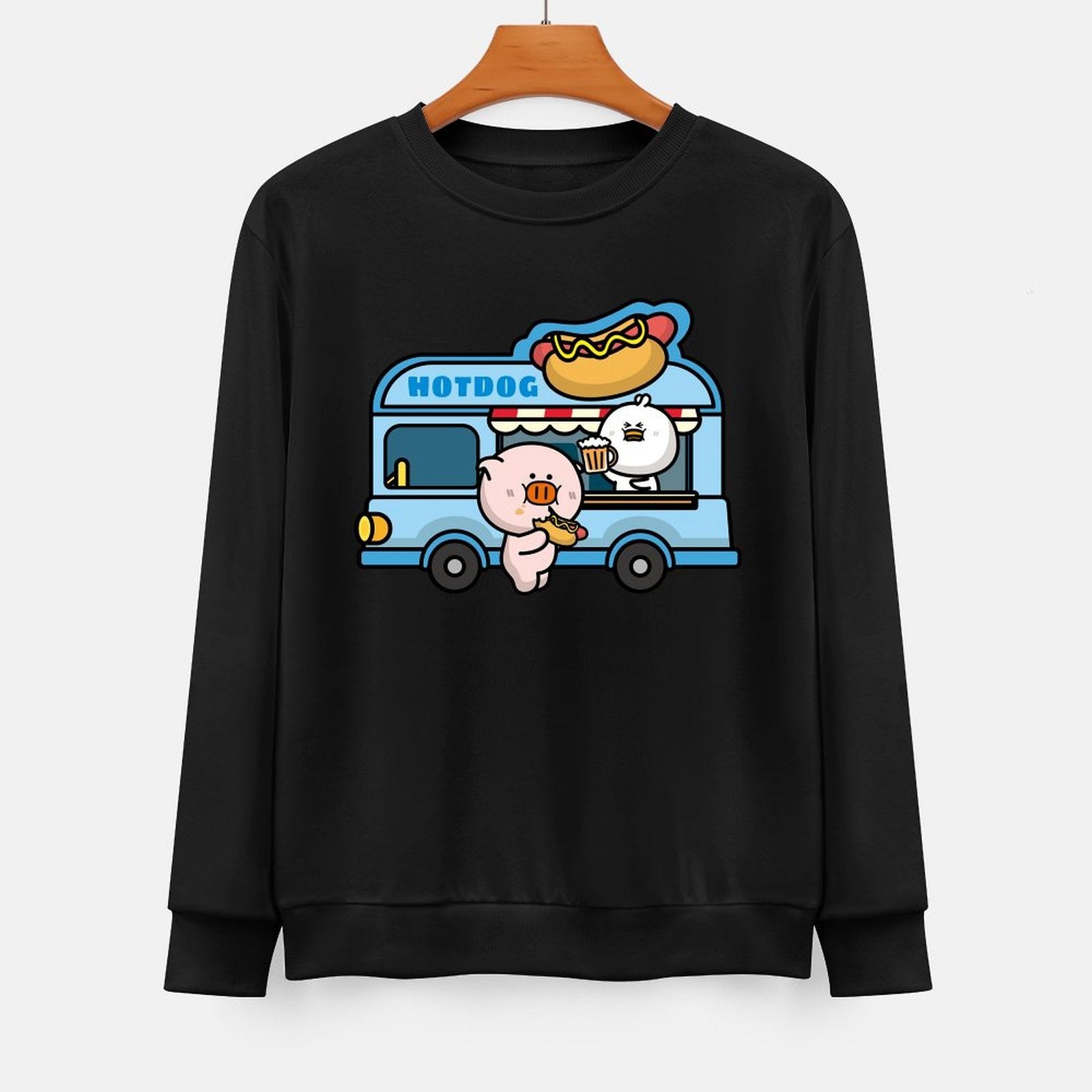 Front Patterned Long Sleeve TopIndoor Lightweight